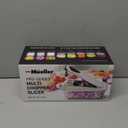 Mueller Pro-Series 10-in-1, 8 Blade Vegetable Chopper, Onion Mincer, Cutter, Dicer, Egg Slicer with Container, French Fry Cutter Potatoe Slicer, Home Essentials & Kitchen Gadgets, Salad Chopper (8 Blade, White Sand/Gray)