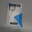 NITITOP Compatible for iPhone 14 Pro Max Case Cute Flower Floral Clear for Women Girl Hibiscu Design Ultra Slim Artistic Shockproof Soft TPU Anti-Yellow Protective Phone Cover - White