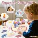 Wooden Birthday Party Cake Play Food Sets for Toddler 2 3 4 5 Year Old Girls Boys Kids Kitchen Accessories Pretend Play Toy Gift Educational Toys