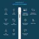 PARMIDA 20 Pack UL 4FT LED T8 Hybrid Type A+B Tube Light Bulbs, 18W, 4 Foot Plug & Play or Ballast Bypass, Single OR Double Ended Power, 2200lm, Fluorescent Replacement, Frosted Lens, T10 T12-5000K