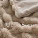BENVWE Faux Fur Throw Blanket for Couch - Cozy Fuzzy Soft Plush Fluffy Thick Luxury Minky Bubble Blanket for Living Room Home Decor- Mothers Day Birthday Gifts for Women, Beige, 51" x 63"