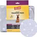 GLAD for Pets Washable Training Pads, Medium Size (24x36), 2 Pack Gray with Paw Prints| Re-usable Cloth Dog Training Pads with 3 Layers of Leak Protection and No Slip Grip Vinyl Bottom