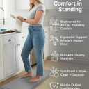 Ophanie Kitchen Mats for Floor, 3/4 Inch Thick Kitchen Rugs, 20x48 Anti Fatigue Standing Cushioned Mat, Waterproof,Comfort Ergonomic Mat for Office, Home, Sink, Grey Non-Slip Bottom