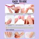 10Pcs Fall Winter Handmade Press on Nails Duck Medium Fake Nails French Tip False Nails with 3D Mushroom Butterfly Design Handmade Duck Nails Press ons Reusable Stick on Nail for Women (S)