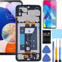 for Samsung Galaxy A14 5G Screen Replacement with Frame for Samsung a14 a146u Screen Replacement kit s146vl a146a a146w LCD Touch Display digitizer with Repair Part Tools 6.6 inch Black