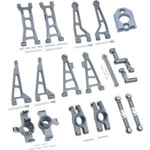 Mjx Hyper Go H16 16208 16209 16210 Metal Suspension Swing Arm Driver Shaft Shock Absorber Steering Motor Mount Group Assembly RC Car Part (Titanium)