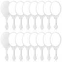 16 Pcs Vintage Handheld Mirror with Handle Small Cute Embossed Princess Handheld Mirror for Women Gifts Princess Party Favors Travel Makeup Supplies(White)