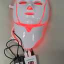 Red Light Photon Facial Mask with Remote Control, 7 Custom Modes with Infrared, Portable with Timer for Home Use