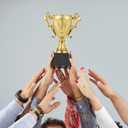 Plastic Gold Trophy Cup, Golden Trophies Trophy Cup for Sports Footabll Competition Tournaments Party
