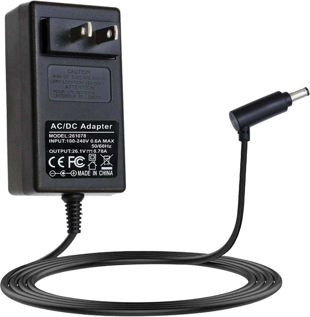 26.1V Charger for Dyson V6 V7 V8 and Car+Boat Cordless Vacuum Cleaner, Power Adapter with 5.9FT Cord for Dyson DC58 DC59 DC61 DC62 SV03 SV04 SV05 SV06 SV07 SV09 SV10