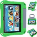Tablet 8 Case and Cover for Kids-Ubearkk Lightweight Shockproof Kids Friendly Cover Case with Handle Stand (10th/12th Generation,2022/2024 Release),Green