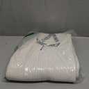 Large Cotton Woven Blanket Basket with PU Leather Handle, Kids Clothes Toys Gifts Organizer, Living Room Basket Bathroom Shower Storage Laundry Basket, White