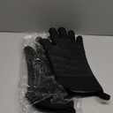 uxcell Silicone Oven Mitts, Heat Resistant Gloves Dutch Pot Holders, Kitchen Hand Protection, Non-Slip Grip Double Oven Gloves, with Hanging Loop, 1 Pair, Black