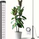 Barrina T10 Pro Standing Grow Light with Timer, 42W, 5000K, Full Spectrum Vertical Tall Grow Lights for Indoor Plants, Wide Coverage, 4FT to 5.6FT Height with Foot Switch, for Flower and Tall Plants (4-5.6FT Adjustable)