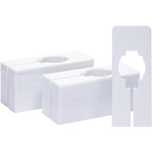 Juvale Plastic Clothing Rack Dividers - Blank Custom Clothing Tags - Durable Polypropylene Garment Rack Dividers - 5 x 2 in, White, Pack of 60