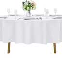 70 inch Round Tablecloth Washable Polyester Table Cloth Decorative Table Cover for Wedding Party Dining Banquet70 inch,White