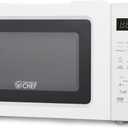 COMMERCIAL CHEF 0.7 Cubic Foot Microwave with 10 Power Levels, Small Microwave with Pull Handle, 700W Countertop up to 99 Minute Timer and Digital Display, White 