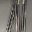 OUTXE Anti Wrinkle Straw 6 Pcs, Flat Wide Drinking Straw for Stanley Cup 40 oz 30 oz, Reusable Wrinkle Free Long Stainless Steel Metal Straw for Lip with Cleaning Brush and Carrying Bag (diameter: 10 mm, cream,pink)