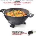 Starfrit The Rock Electric Multi Pot - 4.5L - Rock.Tec Non-Stick - Tempered Glass Lid - Variable Temperature Control, 4.8 Quarts