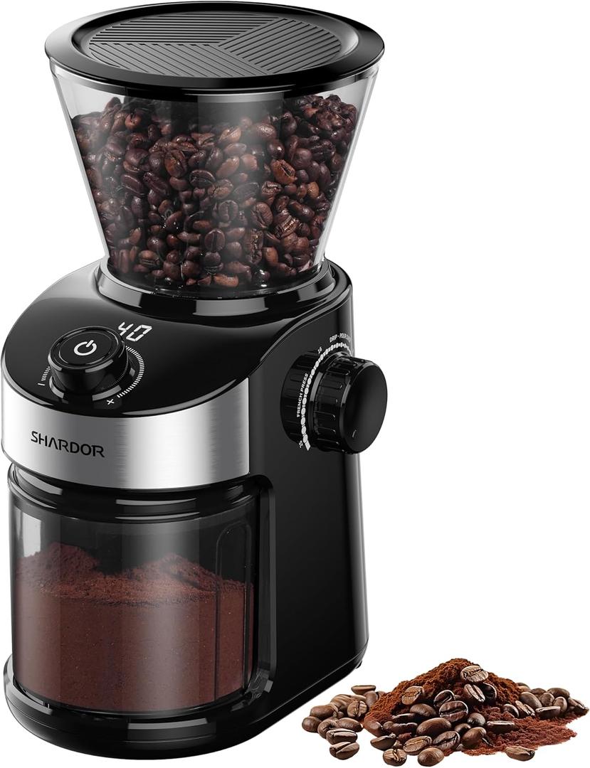 SHARDOR Electric Burr Coffee Grinder for Home Use