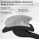 2PCS Slicker Brush for Dogs & Pet Comb,Professional Dog Grooming Brush (Goldendoodles,Poodles,Labradoodles) with Extra Long Pins to Effectively Remove Tangles, Knots and Mats (Black, Large)