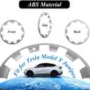 2026 Rim Protector for Tesla Model Y Juniper Accessories 20 Inch Wheels Hub Protector Silver 4 PCS(Silver-Rim Protector, Model Y Juniper 20 inch 2026+)