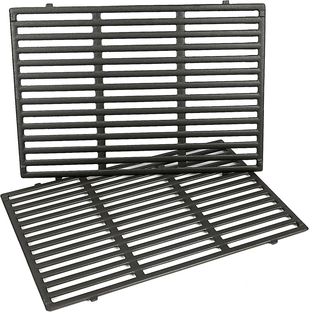 Genesis II E-310 Grill Grates for Weber Genesis II 300 & LX 300 Series, Fits E/S 310 315 325 335 & LX 340 Replaces 66095 66802 66805 Cast Iron Replacement Cooking Grates, 2 Pack 18.75 x 13.25 Inch