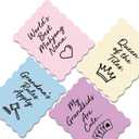 Mahjong Shuffler Cards Extra Thick 0.04" PVC Tile Mixers with Grandma Quotes, Waterproof Mah Jongg Accessories and Nana Gifts for Women Game Night, 4 Pcs with Zipper Pouch (Nana's Game Night)