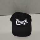 Baseball Coach Gifts, Coach Hats for Men Women, Embroidered Adjustable Basbeball Cap Black