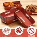 Zhehao 100 Pcs Football Paper Food Trays Football Birthday Party Supplies Disposable Serving Nachos Boats for First Year Down Birthday, Baby Shower, Sport Party, Snacks, Taco, Seafood Plates