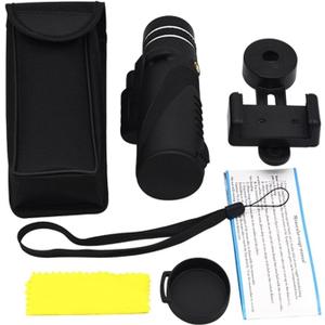 HD 40X60 Pocket Telescope Professional Power Telescope Long Range Zoom Suitable for Outdoor Bird Watching, Camping, and Tourism(with Phone Clip)