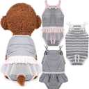 3 Pieces Reusable Dog Diapers Female Dog Period Diapers Washable Puppy Sanitary Panties with Adjustable Suspender Pet Underwear Jumpsuits for Female Doggy Doggie Puppy (XL)