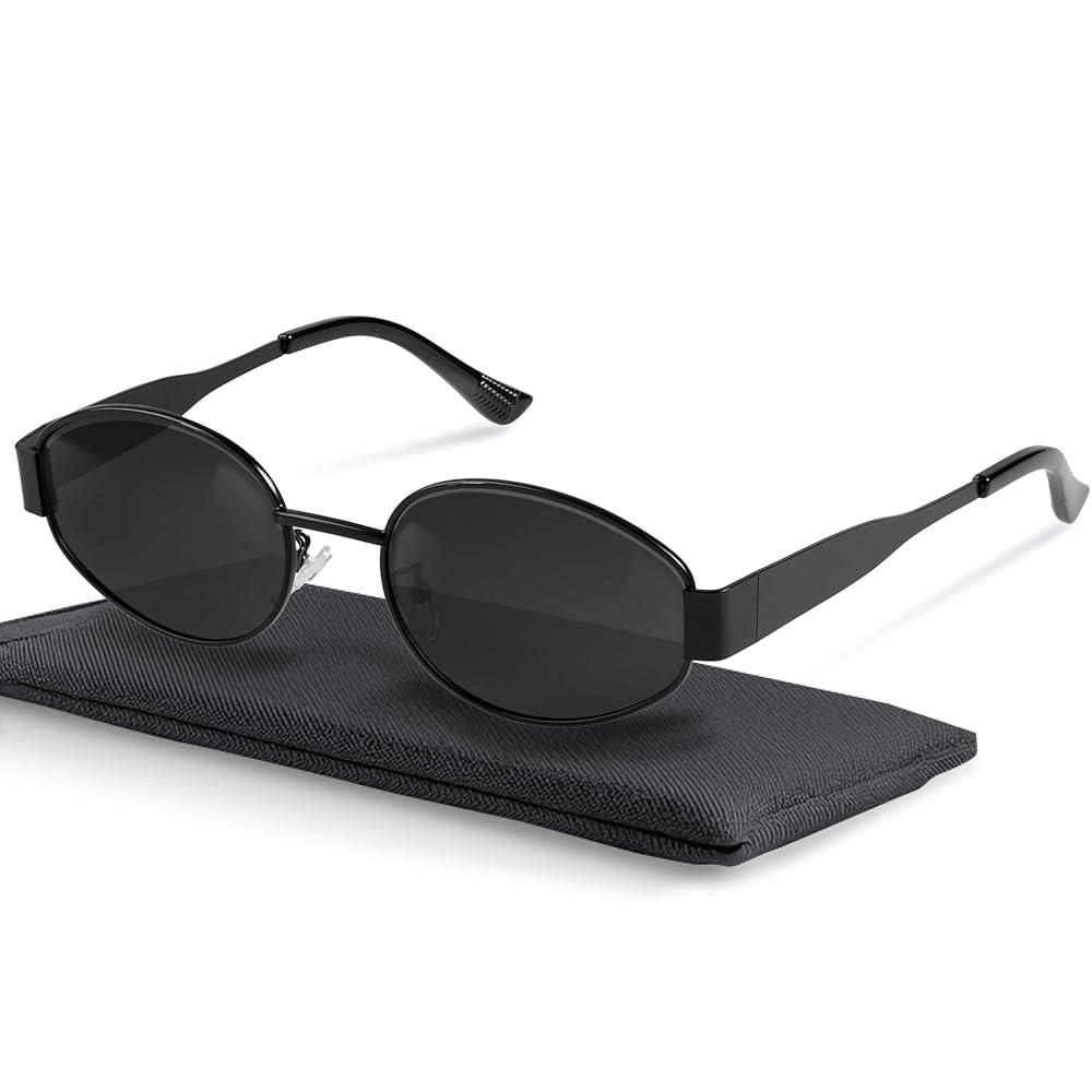 livho 2025 Trendy Oval Sunglasses - Stylish Polarized Shades for Everyday - Retro Metal Frames