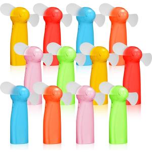 Retisee 12 Pcs Mini Hand Held Fan Personal Fan Battery Powered with Soft Blades Small Fan Pocket Fan for Travel Hiking Home Indoor Office Makeup(Bright Color)