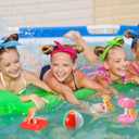 Chengu 6 Pcs Pool Floaties for Girl Dolls Swim Accessories Set Swimming Pool Floaties Party Ring Girl Dolls Cup Coasters Toys for 11.5" Swimming