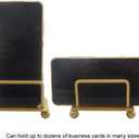 Metal Desktop Card Holder for Desk Decorative Business Card Display Stand for Countertop Bird Design Golden 1 Pack