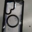 CENHUFO Magnetic Privacy for Samsung Galaxy S25 Ultra Case, Full Body Phone Case with Built-in 9H Tempered Glass Privacy Screen Protector and Camera Lens Cover, Shockproof Protective Bumper -Black