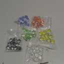 Yellow Mountain Imports 60 Pieces Translucent Chinese Checkers Glass Marbles with Petal Design - 14 Millimeters