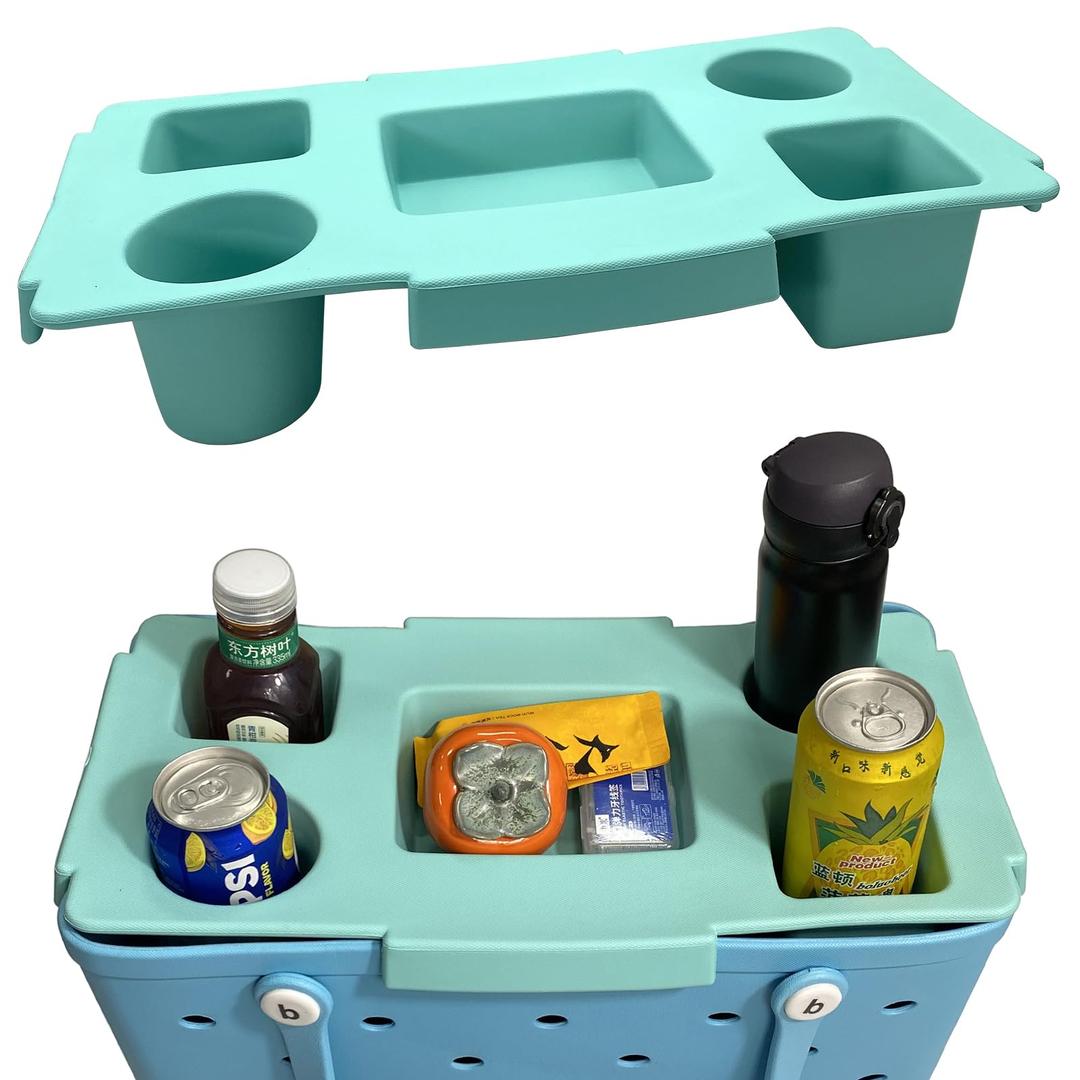 Yewaii Top Cup Holder Tray Accessory for Bogg Bag X-Large - Accessories for Original Bogg Bag - Divider and Organizer Phone Holder for Bogg (New Green)