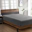 FreshCulture Twin XL Fitted Sheet Only - Hotel Quality Fitted Sheet Twin XL Size - Ultra Soft & Breathable - Brushed Microfiber - Deep Pocket - Cooling Fitted Sheets for Twin XL Size Bed (Dark Grey)