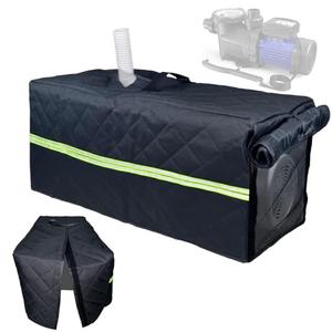 Pool Pump Cover with Hook Loop Opening & Mesh Vent, 3-Layered 24"x11"x11" Waterproof Outdoor Heater Equipment Enclosure Protection for Winter Snow