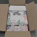 Purple Q Crafts Thank You Gift Bags 50 Pack 8" X 4" X 10" Small Paper Bags With Handles Floral Design Thank You Bags For Business, Boutique, Gifts, Wedding Favors