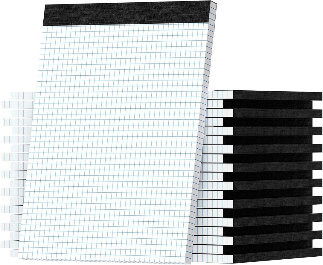 Graph Paper 8.5 X 11, 20 Pack, 4x4 Quad Ruled, Grid Paper Pad 8-1/ 2" X 11", Grid Pad 8.5 X 11, Engineering Notebook, Easy Tears Off, White 70 Gsm Graft Paper