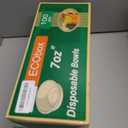 100 Pack 7 oz Compostable Paper bagasse Bowls Small Disposable Soup Bowls Natural Sugarcane Biodegradable Bowls for Ice Cream, Desserts, Salads, Pet Food