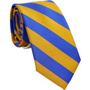 Striped Ties for Men, 3 inch Regular Ties with Stripes (Gold & Royal Blue)
