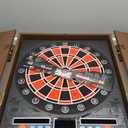 Electronic Dart Board LED Electric Digital Scoreboard Dart Boards for Adults with MDF Cabinet, up to 8 Players, 34 Games,355 Variations - 12 Soft Tip Darts & 100 Replacement tips - Great for Game Room