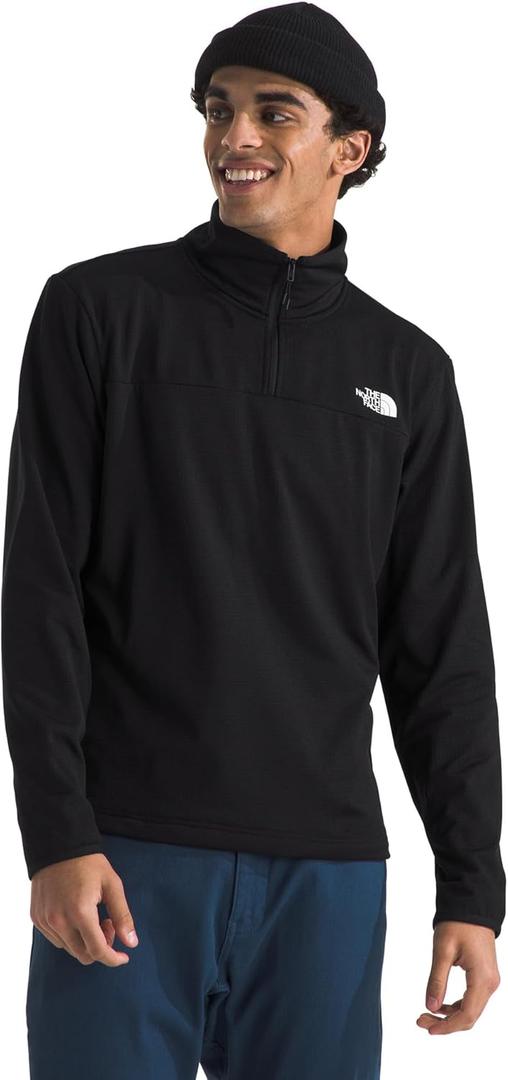 THE NORTH FACE Men's Cedar Trail Grid Fleece 1/4 Zip (Large, Tnf Black)