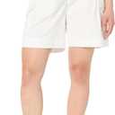 Nautica Women's Bermuda Pleated Cargo Shorts (8, Bright White)