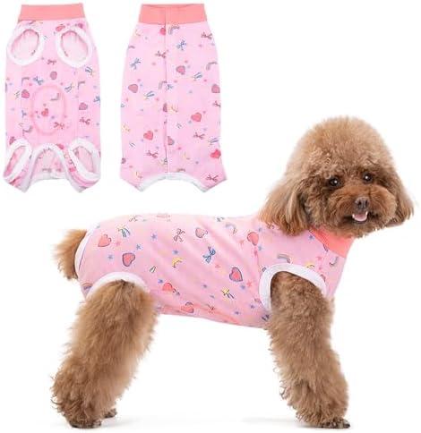 Coppthinktu Recovery Suit for Dogs After Surgery, Dog Onesie Surgery Recovery Suit for Female Spay, Soft Male Surgical Pajamas Bodysuits for Small Medium Puppy to Anti Licking Dog Cone Alternative S