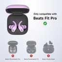 SURITCH for Beats Fit Pro Case Cover Protector, Shock-Absorbing Protective TPU Shell for Beats Fit Pro Charging Case 2021 Earbuds Secure Locking System with Anti-Lost Keychain, Stone Purple
